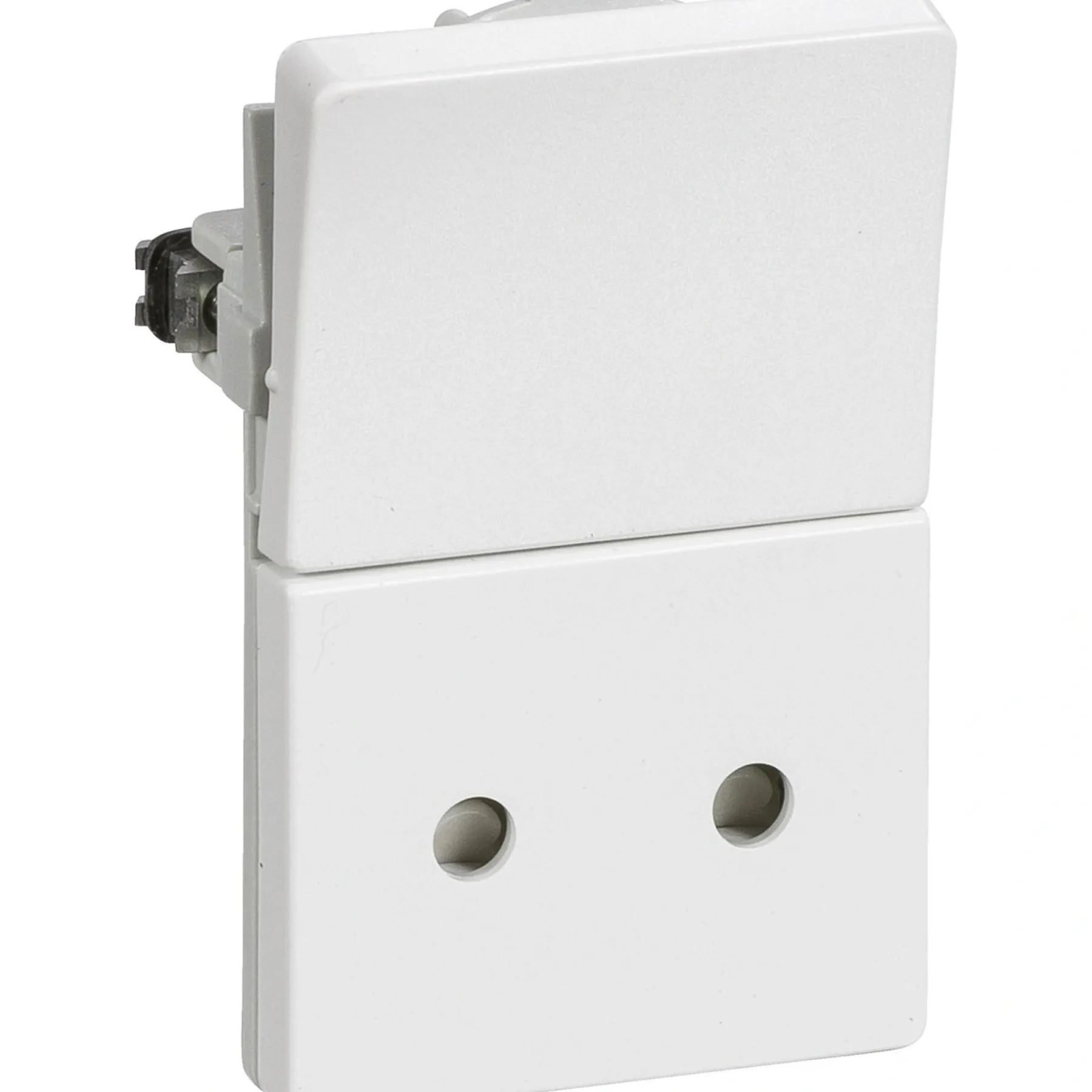 1,5 MODUL STIKKONTAKT M/AFBRYDER HVID U/JORD>LK Fuga New
