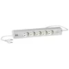STIKDÅSE 5+2 USB UDTAG M/JORD OG AFBRYDER HVID 1,5 M KABEL>LK Outlet