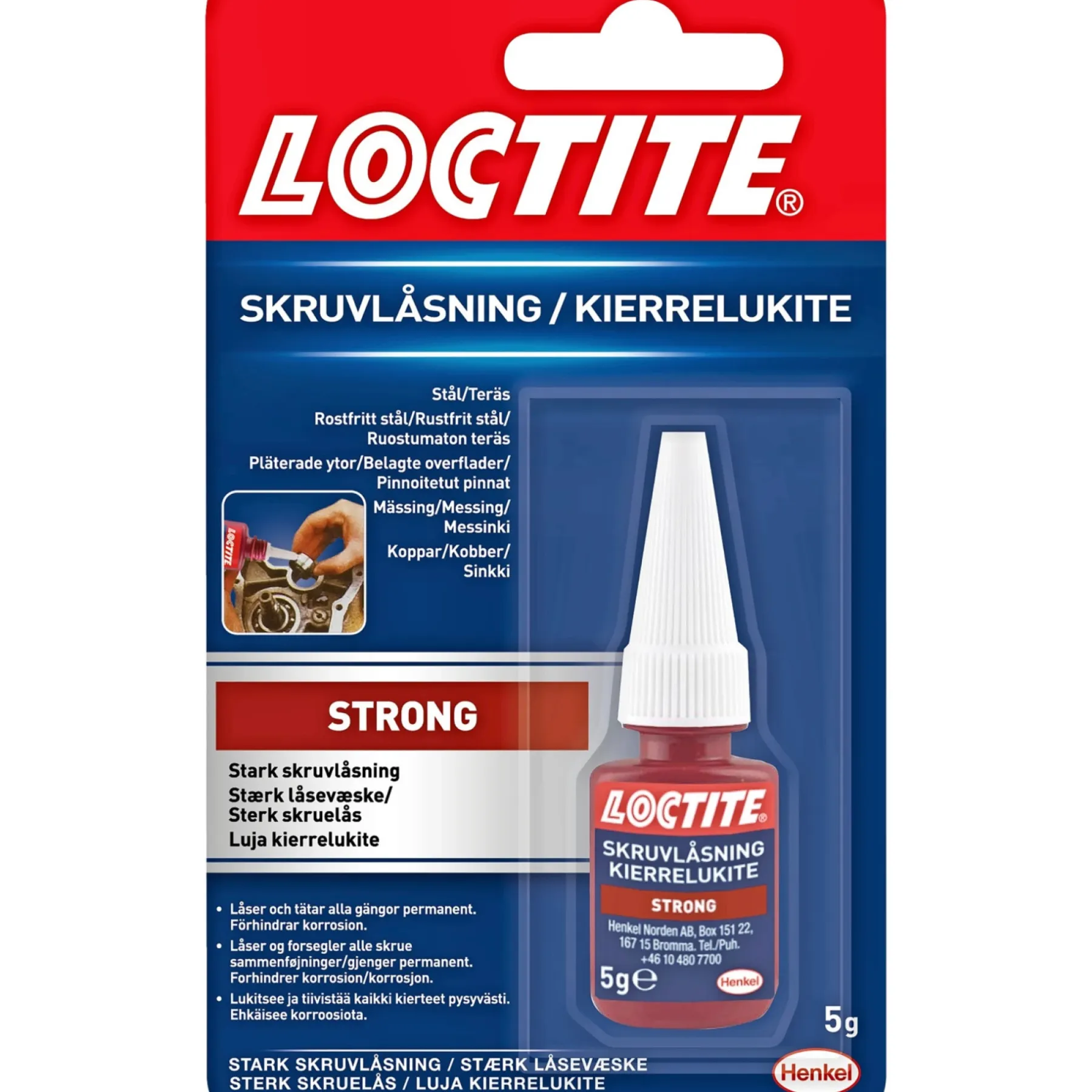 Lim ^ Loctite STÆRK LÅSEVÆSKE 5 G