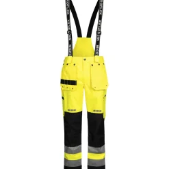 LYNGSØE FOX 9083-53/07 HÅNDVÆRKER REGNBUKS HI-VIZ L GUL/SORT>Lyngsøe Discount