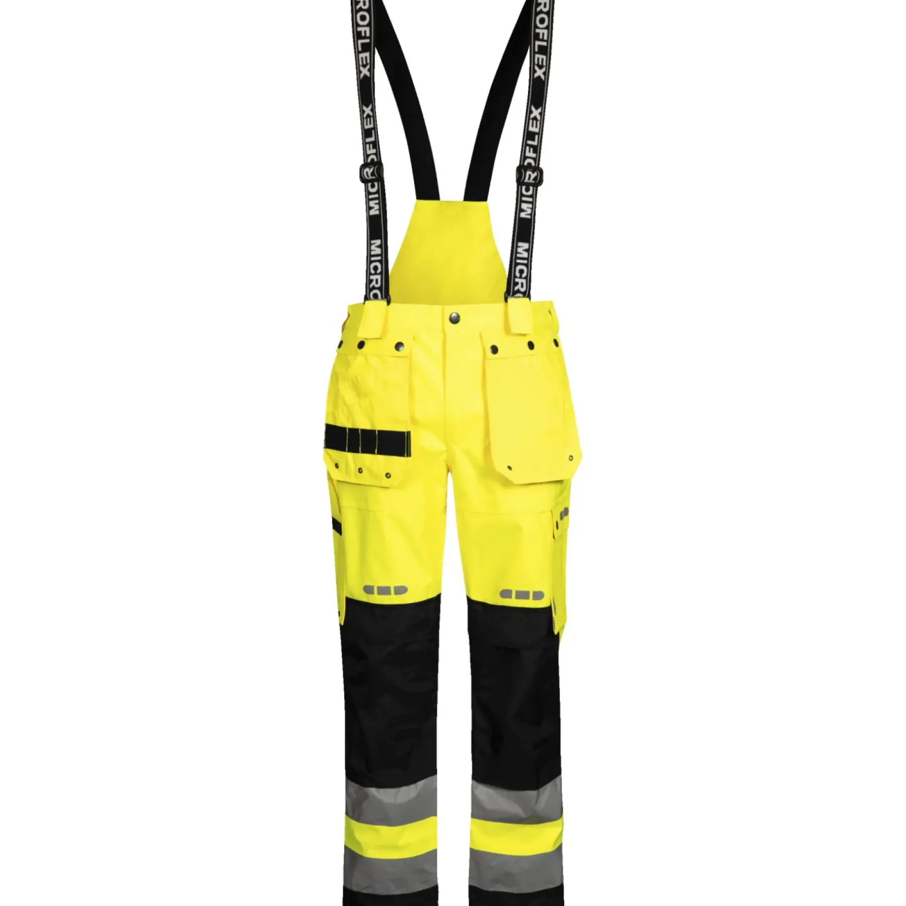 LYNGSØE FOX 9083-53/07 HÅNDVÆRKER REGNBUKS HI-VIZ L GUL/SORT>Lyngsøe Discount