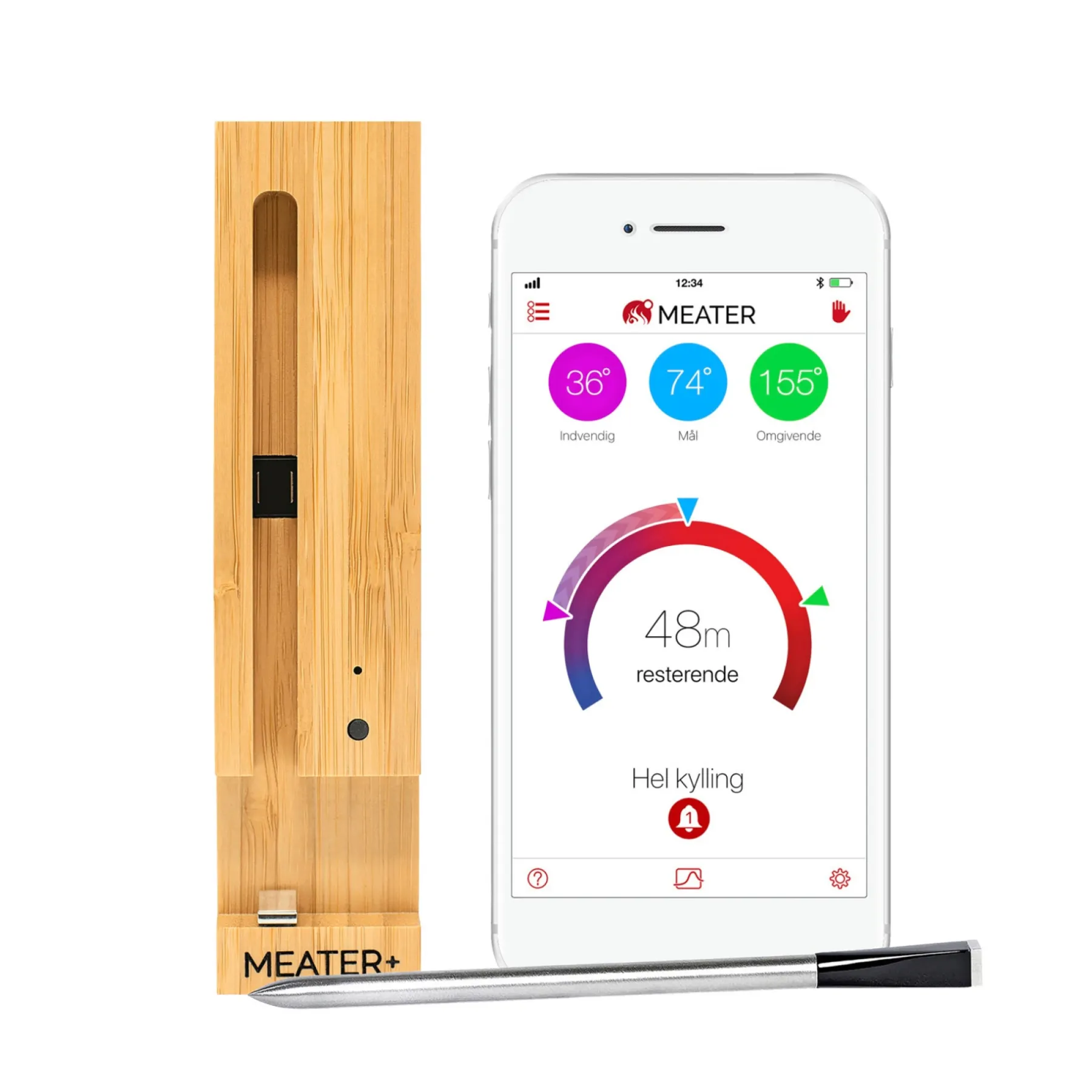 Grilltilbehør ^ Meater PLUS STEGETERMOMETER