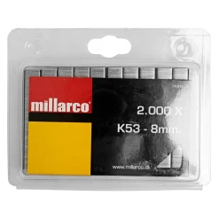 Klammer & Stifter ^ Millarco K53 HÆFTEKLAMME GALVANISERET 20 MM 2000 STK