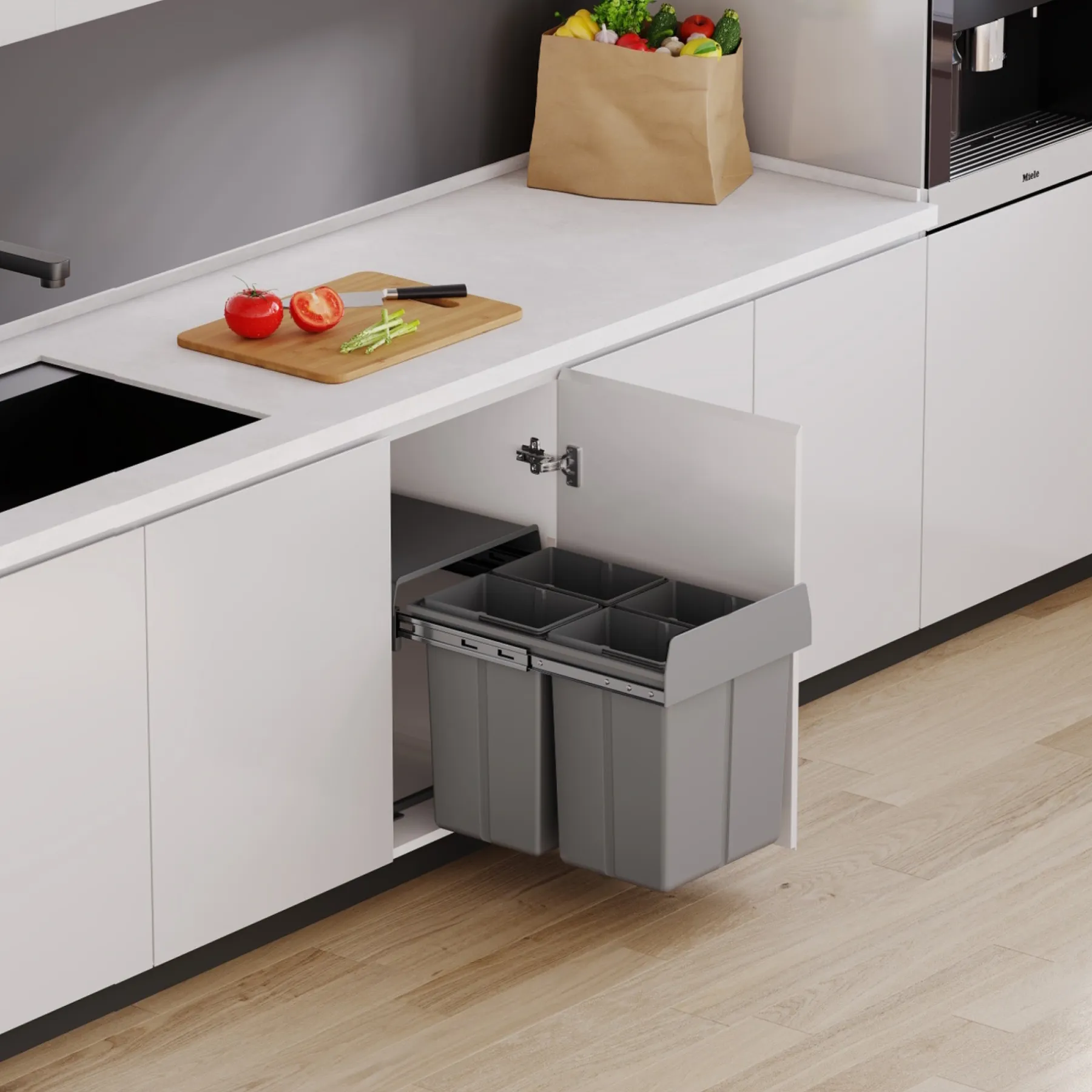 AFFALDSSORTERING GRÅ 43X34,2X48>Millex Discount