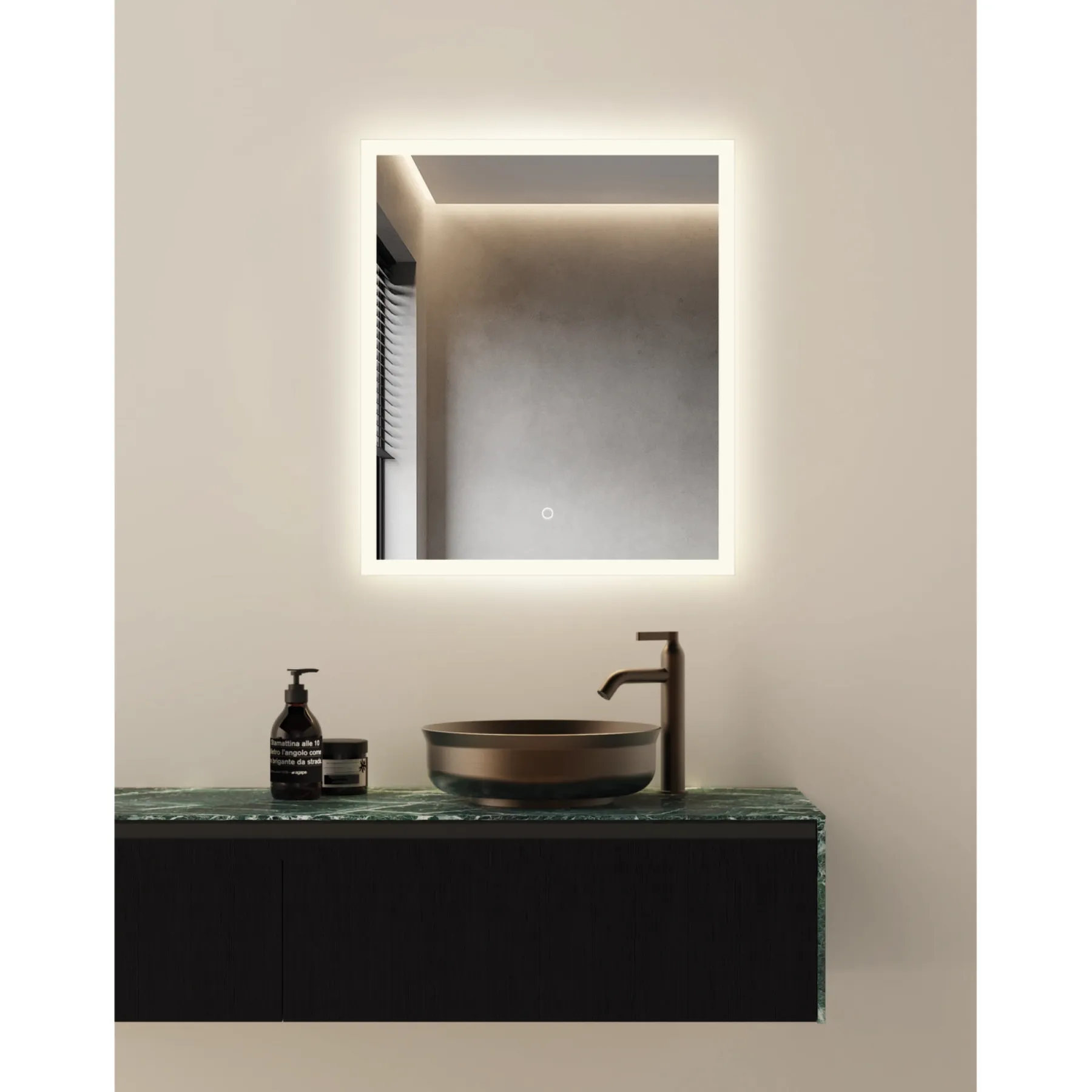 Badeværelsesmøbler ^ Milobad CL30 MED LED-LYS SPEJL 70X60