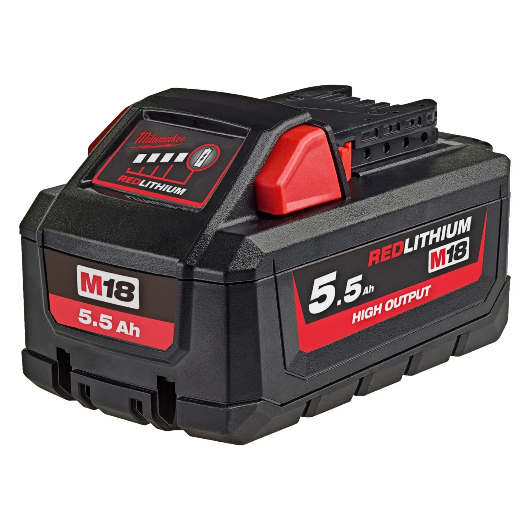 Batterier & Ladere ^ MILWAUKEE M18 HB5.5 BATTERI 18V 5,5 AH 1 STK