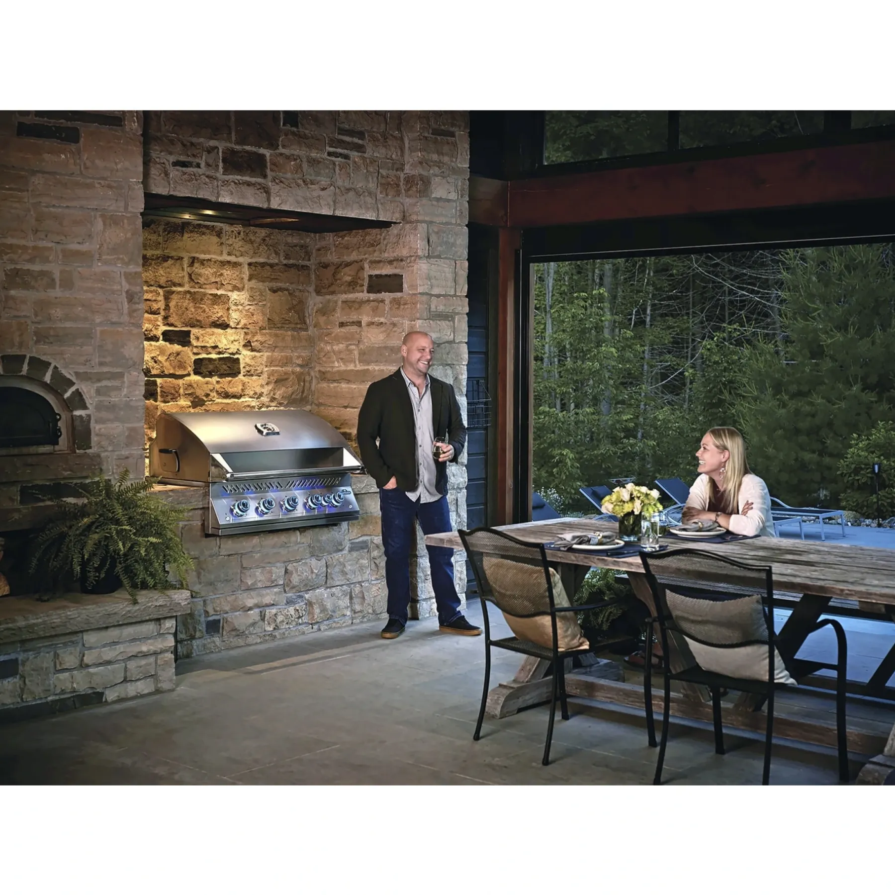 Gasgrill ^ Napoleon BUILT-IN 700 SERIE 38" INDBYGNING INDBYGNINGSGRILL SØLV