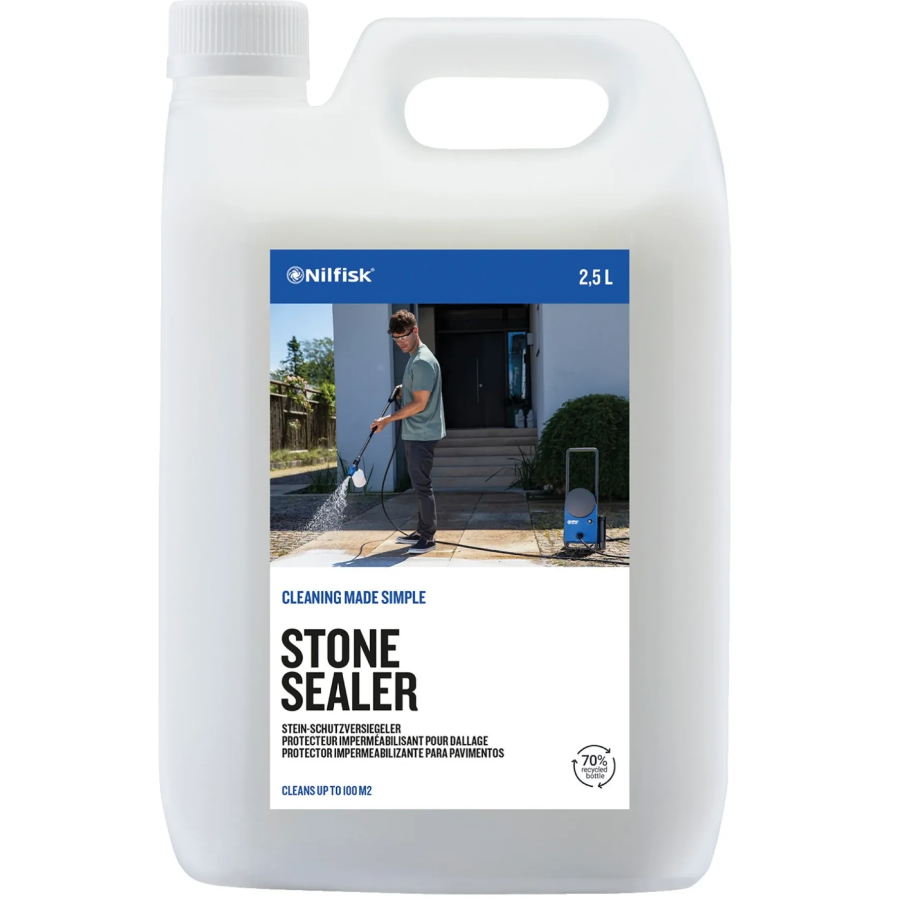 Tilbehør Havemaskiner ^ Nilfisk FLISEIMPRÆGNERING STONE SEALER, 2,5 LTR. RENGØRINGSMIDDEL 2,5L