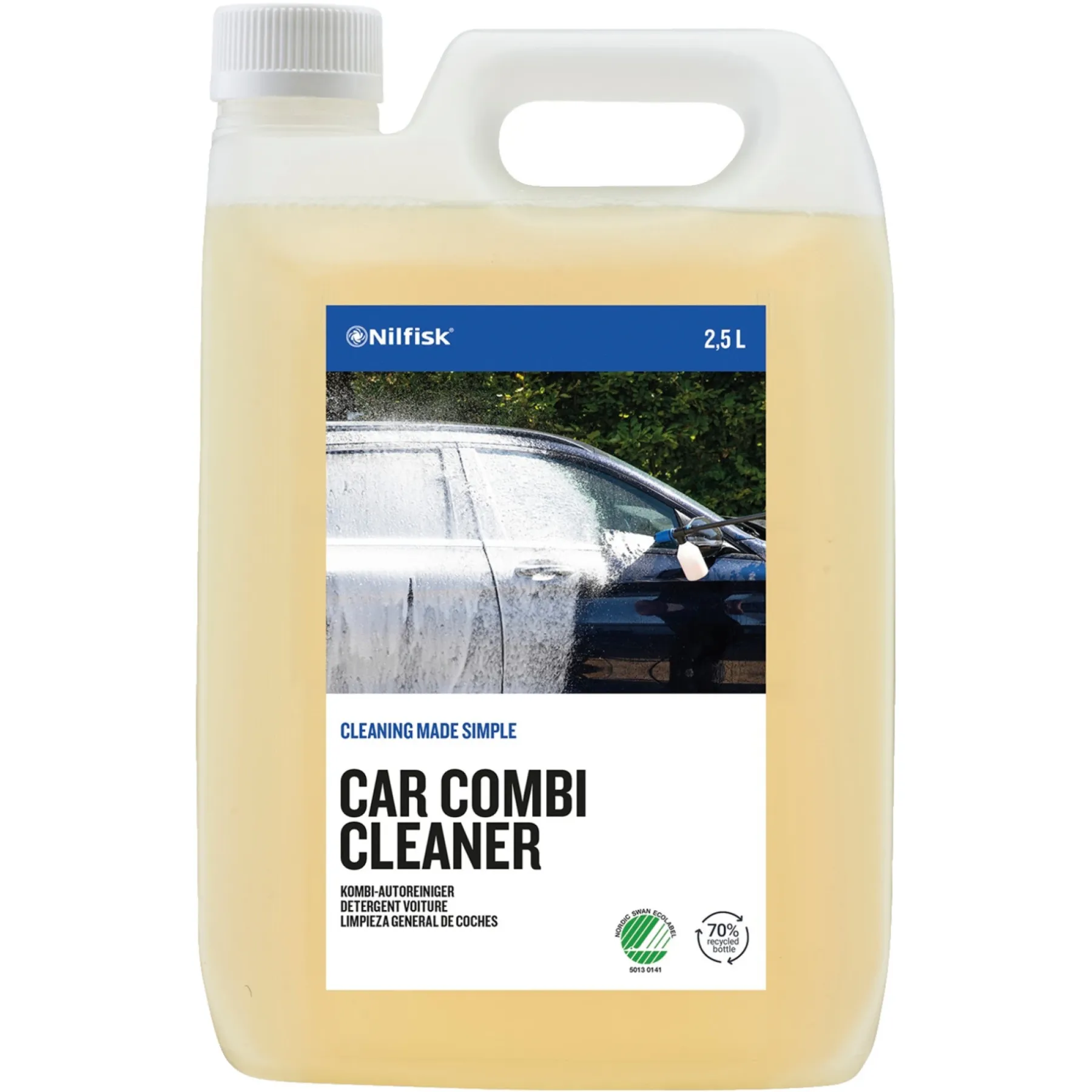 AUTOSHAMPOO MED VOKS CAR COMBI CLEANER , 2,5 LTR. RENGØRINGSMIDDEL 2,5L>Nilfisk New