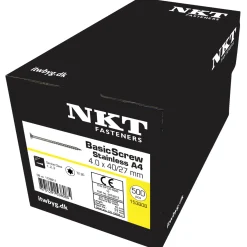 Skruer ^ NKT BASIC UNIVERSALSKRUE SKRUE 4,0X40 MM BLANK 500 STK