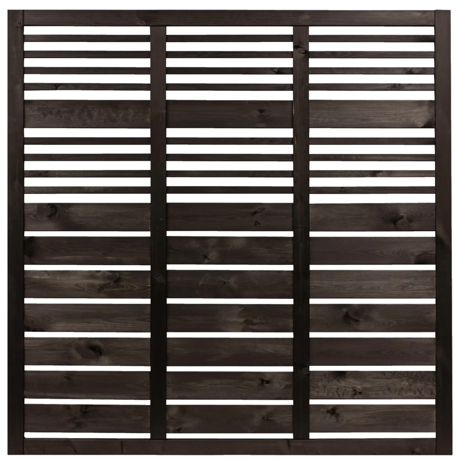 Træhegn ^ Nordic Fence LINEAR HEGN TRYKIMPRÆGNERET SORT 3.50 X 180 CM