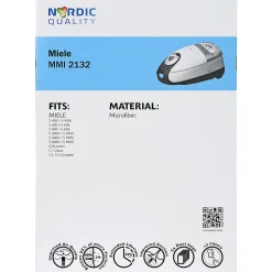 MMI 2132 STØVSUGERPOSE 5 STK. + 2 FILTRE>Nordic Quality Online