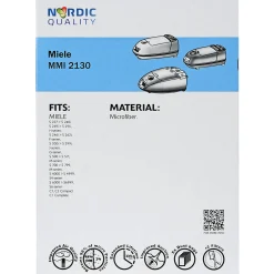 Støvsugere ^ Nordic Quality MMI 2130 STØVSUGERPOSE 5 STK. + 2 FILTRE