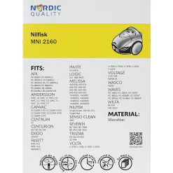 Støvsugere ^ Nordic Quality MNI 2160 STØVSUGERPOSE 5 STK.