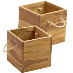 Havekrukker ^ Outrium HAVEKRUKKE TEAK NATUR 2 STK