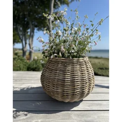 Havekrukker ^ Outrium INDO SÆT Á 2 STK. HAVEKRUKKE KUBO RATTAN NATUR 29X58X43