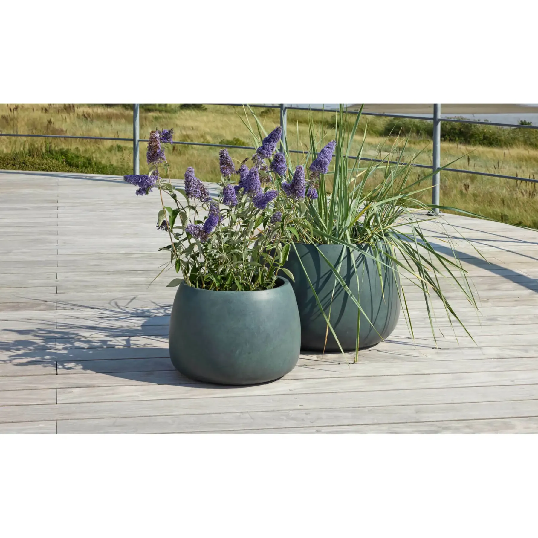 CALI HAVEKRUKKE FIBERCEMENT SORT/GRØN Ø55XH37CM>Outrium Best