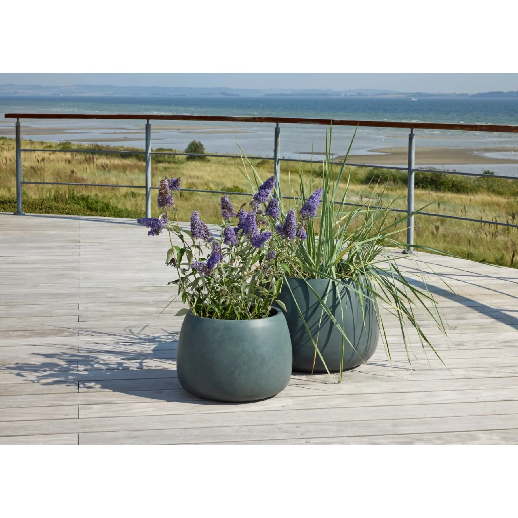 CALI HAVEKRUKKE FIBERCEMENT SORT/GRØN Ø55XH37CM>Outrium Best
