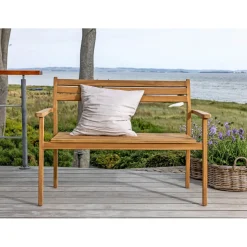 GILI MED RYGLÆN HAVEBÆNK TEAK 120 CM>Outrium New