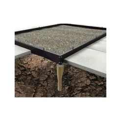 HALLS DRIVHUS INKL. SOKKEL 3 MM DELT GLAS SORT 5 M²>Outrium New