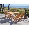 JAVA/SYROS BORD + 4 STOLE HAVEMØBELSÆT TEAK>Outrium Hot