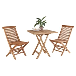 Cafesæt ^ Outrium JAVA/SYROS MED 2 STOLE CAFESÆT TEAK