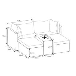 Lounge Havemøbler ^ Outrium LISSABON SOFASÆT SORT