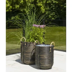 MAISON FLETKRUKKE POLYRATTAN BRUN/SORT H50 X Ø45 CM>Outrium Sale