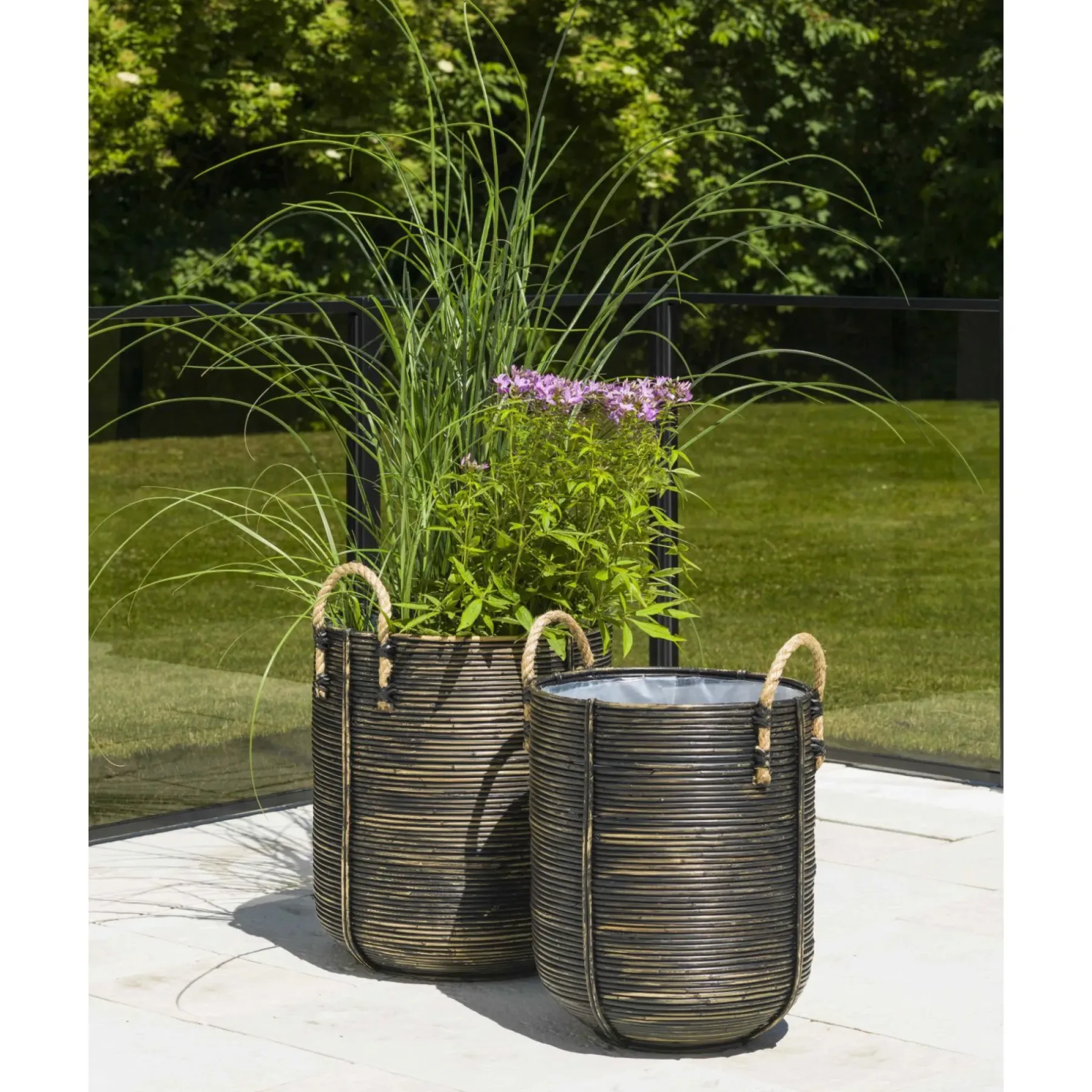 MAISON FLETKRUKKE POLYRATTAN BRUN/SORT H50 X Ø45 CM>Outrium Sale
