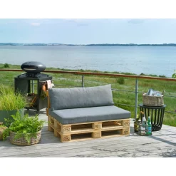 Havehynder ^ Outrium SALINA VANDAFVISENDE PALLE RYGHYNDE ANTRACITGRÅ 12 X 40 X 120 CM
