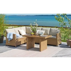 Lounge Havemøbler ^ Outrium SARDINIEN MED EKSTRA HØJ RYG SOFASÆT NATUR