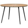 Haveborde ^ Outrium TAVIRA Ø120 CM HAVEBORD SORT/TEAK LOOK