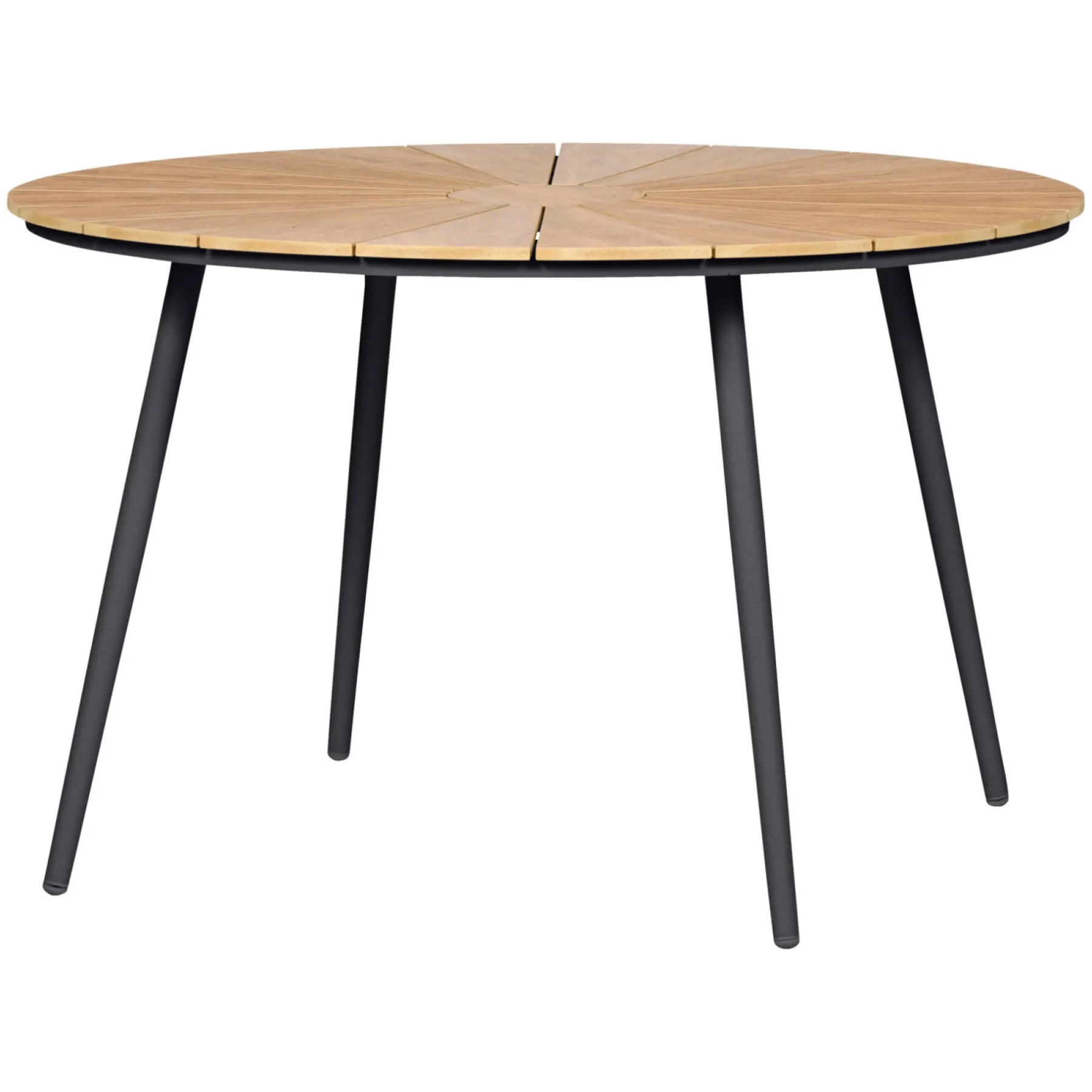 Haveborde ^ Outrium TAVIRA Ø120 CM HAVEBORD SORT/TEAK LOOK