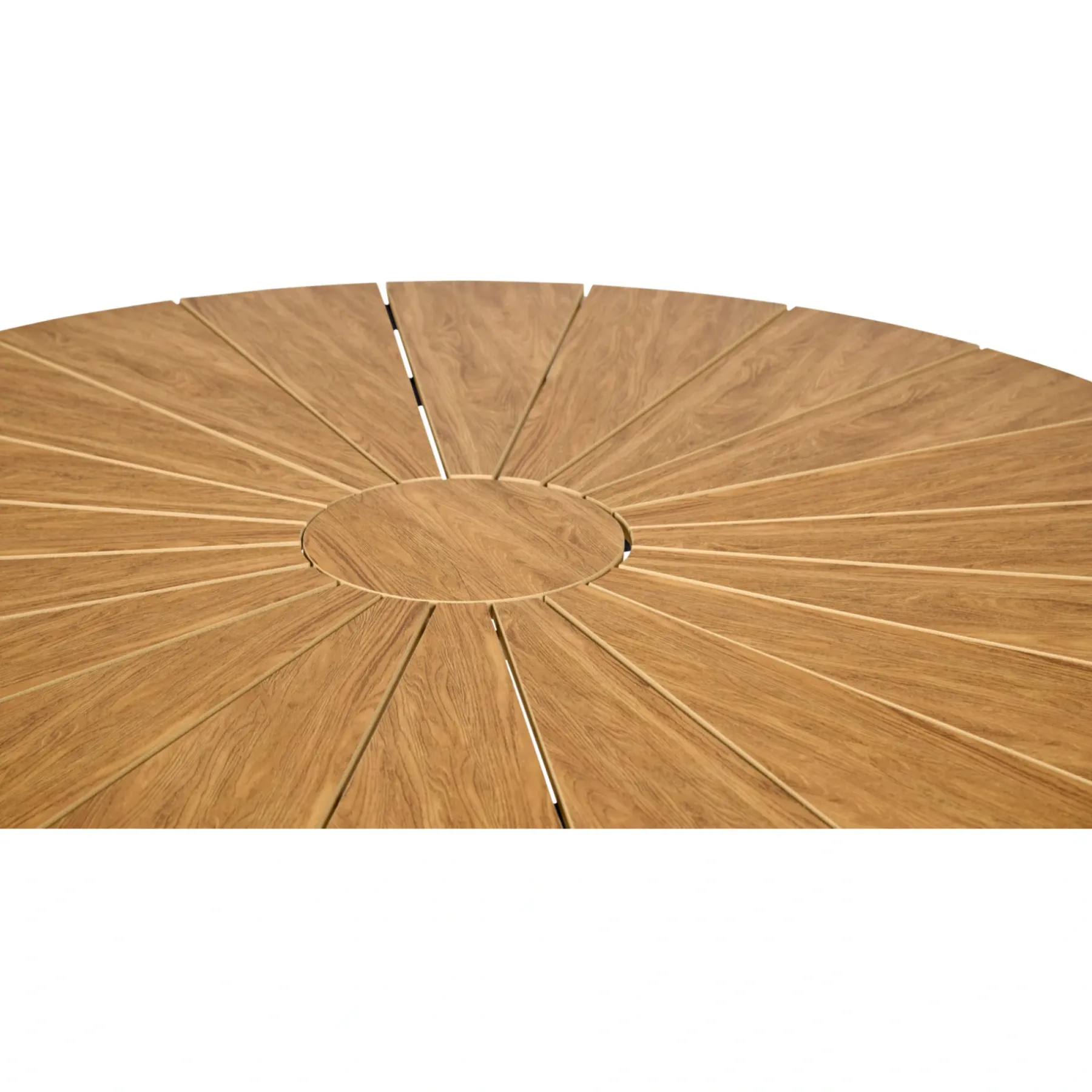 Haveborde ^ Outrium TAVIRA Ø120 CM HAVEBORD SORT/TEAK LOOK