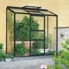 VÆGDRIVHUS 3 MM DELT GLAS SORT 1,3 M2>Outrium Sale