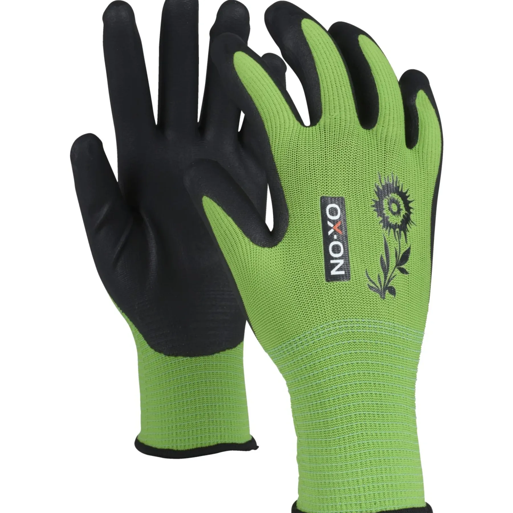 Arbejdshandsker ^ OX-ON GARDEN COMFORT 5300 ARBEJDSHANDSKE CE 08 GRØN/SORT 1 PAR