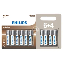 Batterier ^ Philips AA BATTERI 10 STK/PAK