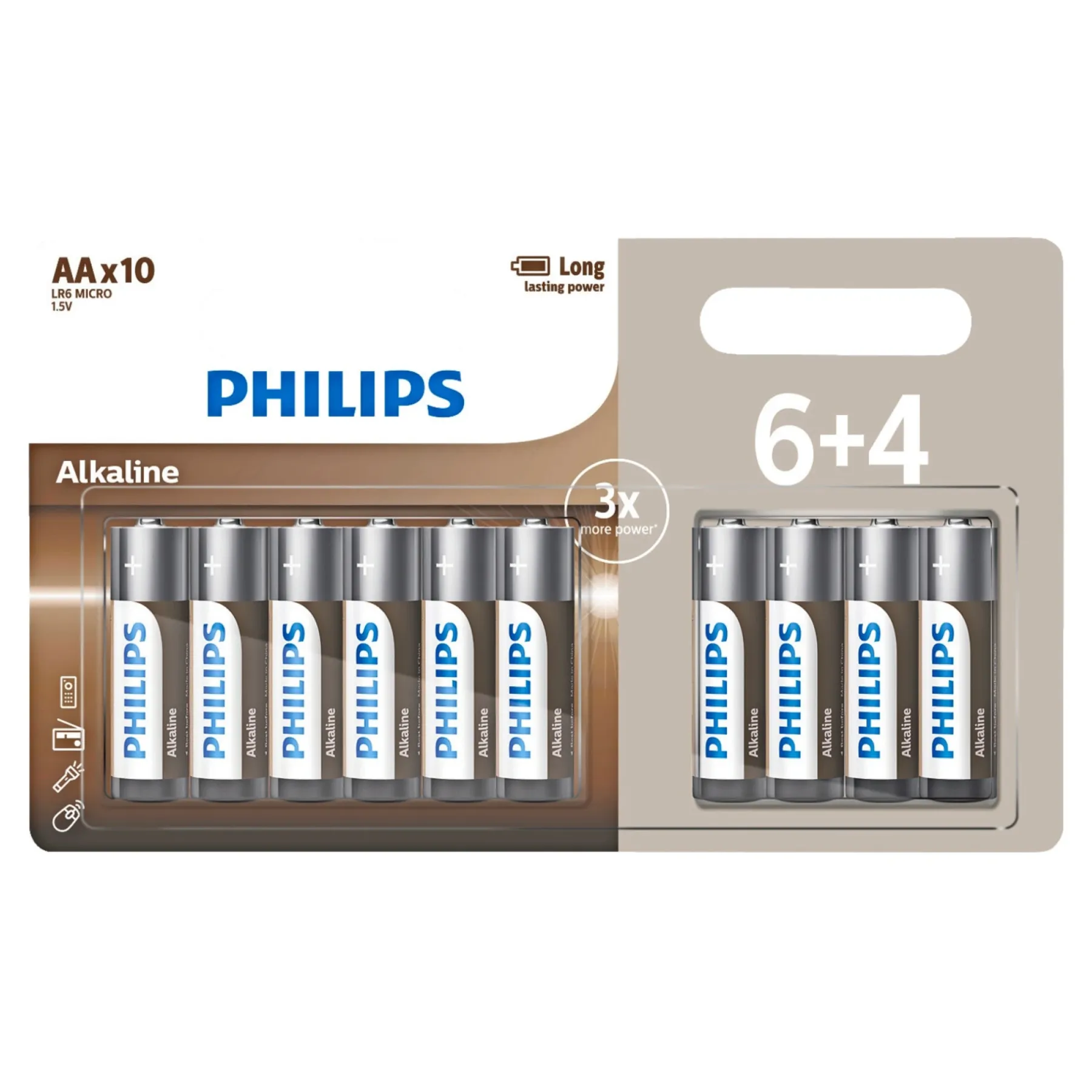 Batterier ^ Philips AA BATTERI 10 STK/PAK