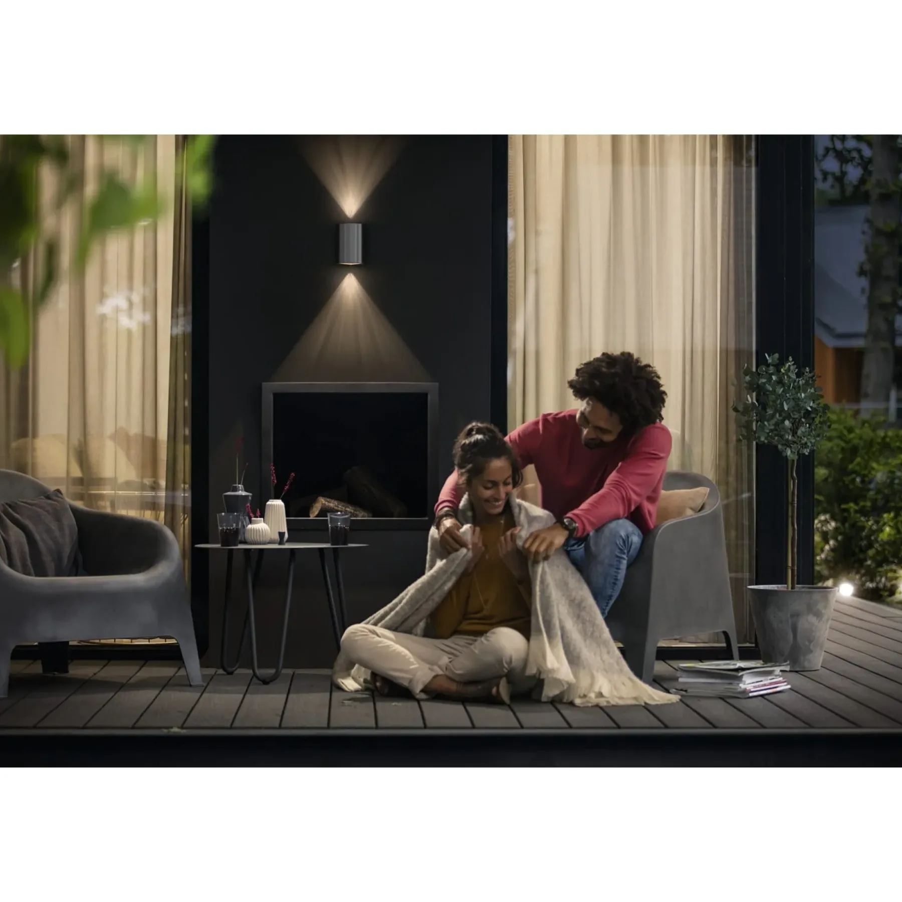 Væglamper Ude ^ Philips BUXUS UDENDØRS VÆGLAMPE RUSTFRIT STÅL 5W