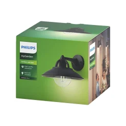 Væglamper Ude ^ Philips CORMORANT UDENDØRS VÆGLAMPE SORT 42W