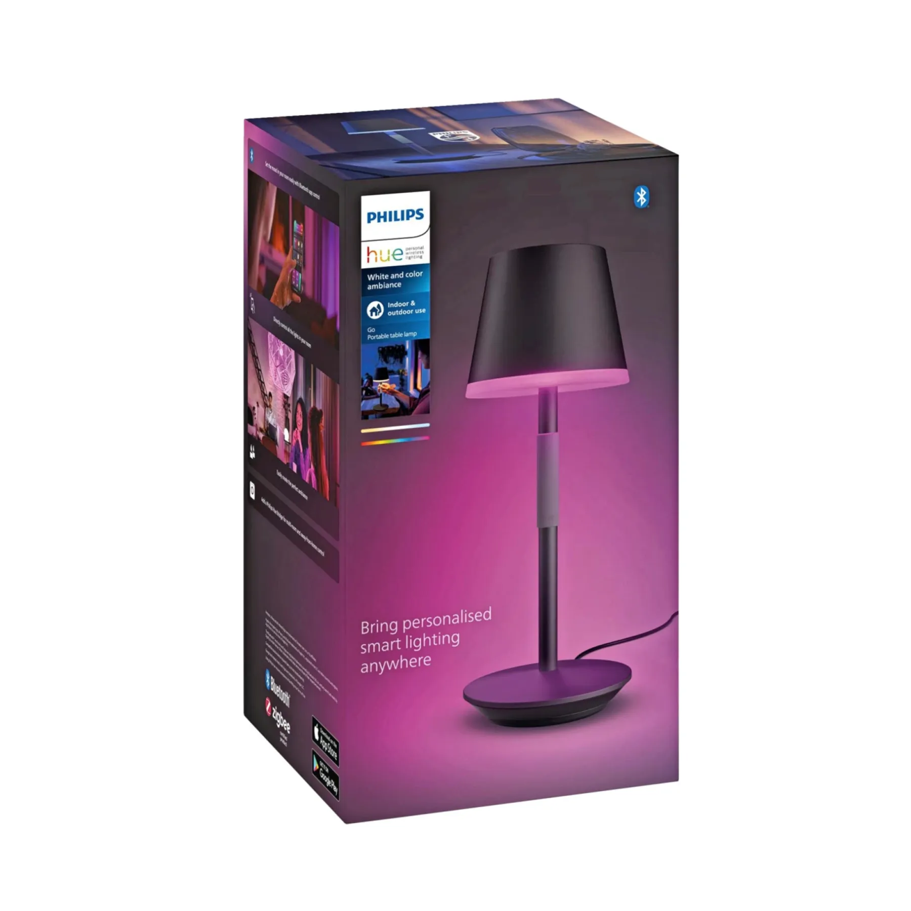Smart Belysning ^ Philips Hue GO BORDLAMPE SORT 38,8 CM