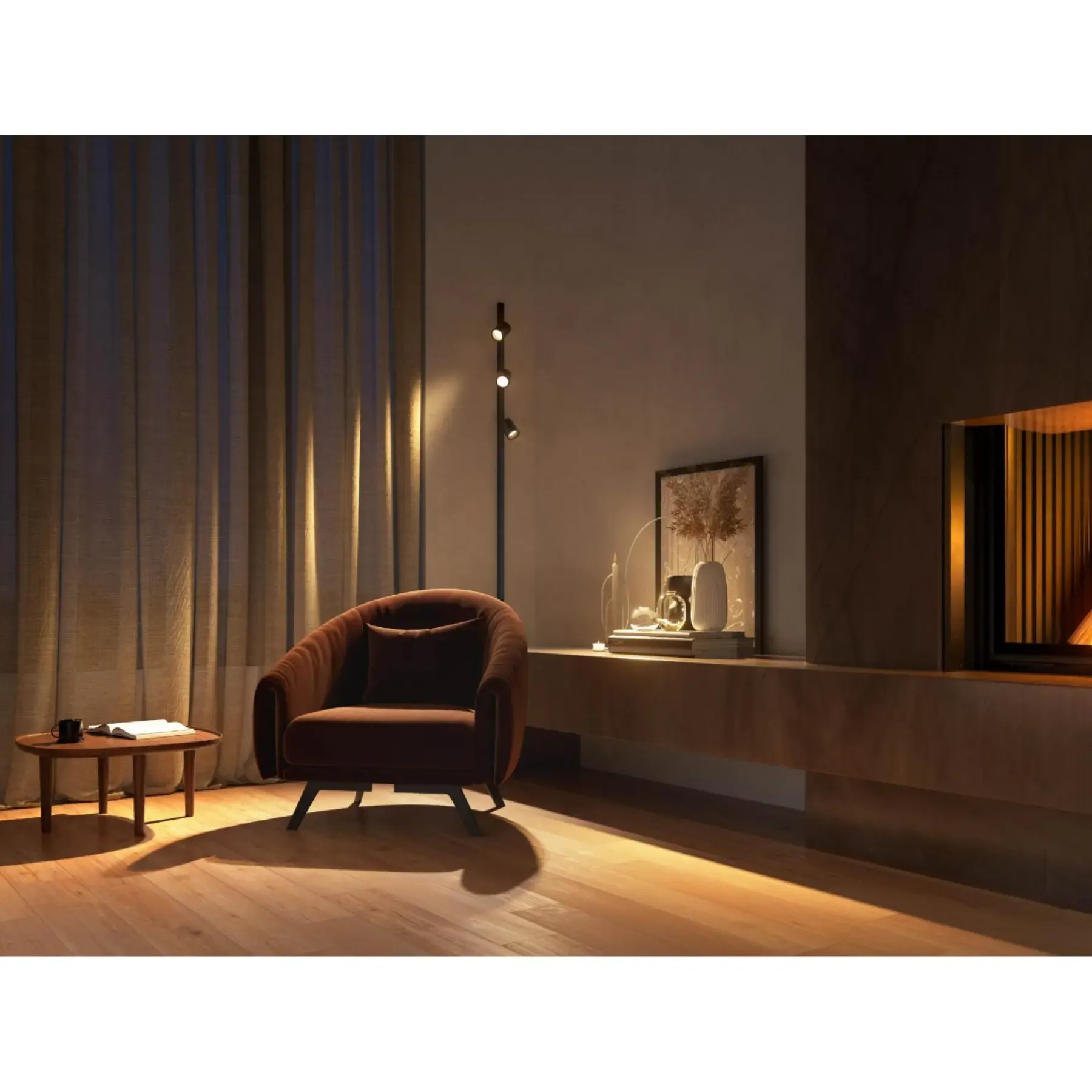 Smart Belysning ^ Philips Hue PERIFO 3 SPOT SKINNESYSTEM SORT LED 5W