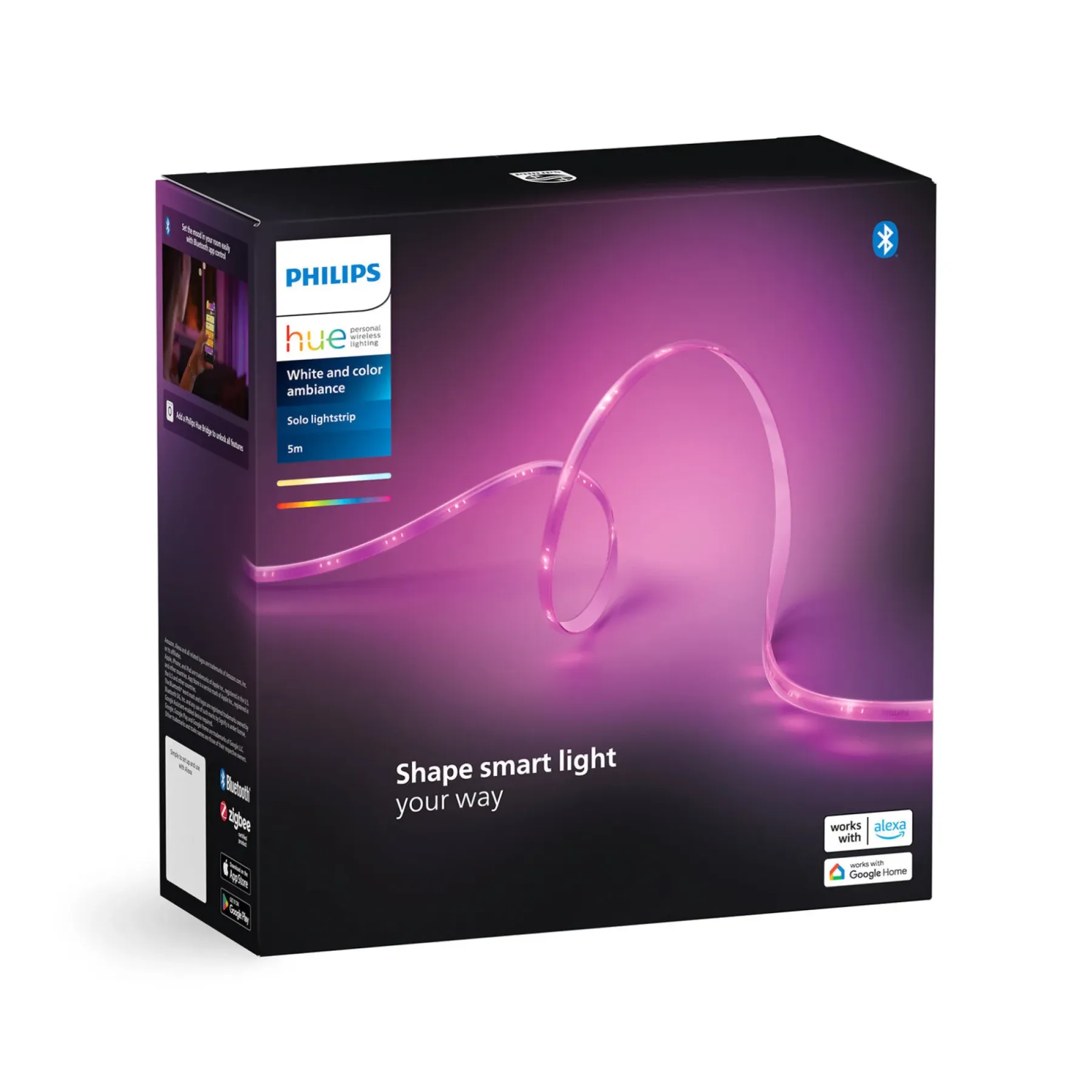 Smart Belysning ^ Philips Hue SOLO 5M LIGHTSTRIP 20 W 76 MM