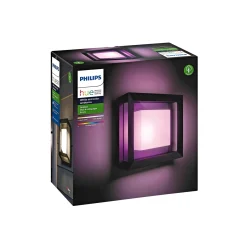Smart Belysning ^ Philips Hue WCA ECONIC SQUARE UDENDØRS VÆGLAMPE 15W SORT