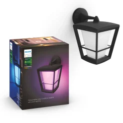 Smart Belysning ^ Philips Hue WCA ECONIC UDENDØRS VÆGLAMPE 15W SORT