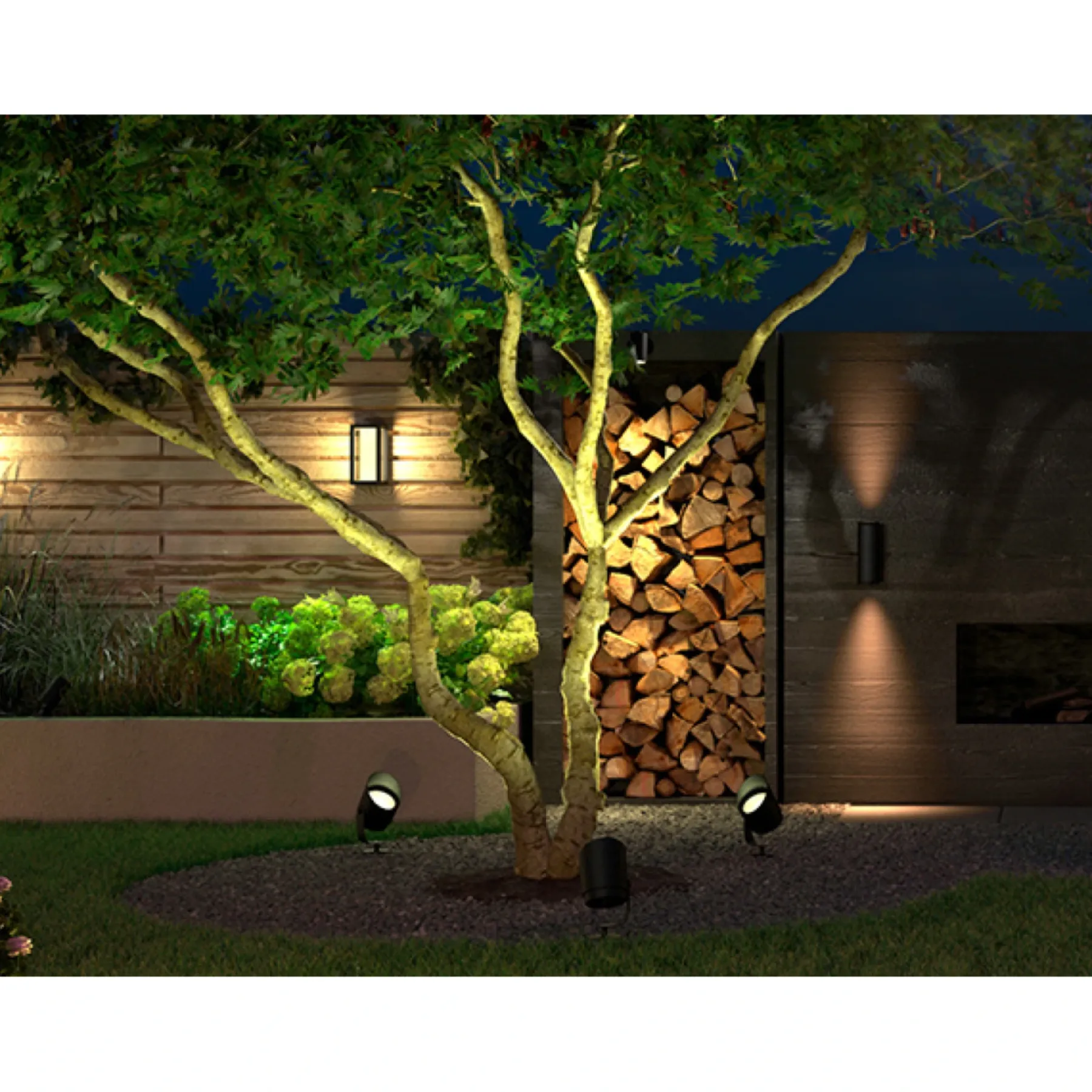 Smart Belysning ^ Philips Hue WCA LILY XL SPOTLAMPE SORT INTEGRERET LED 15W