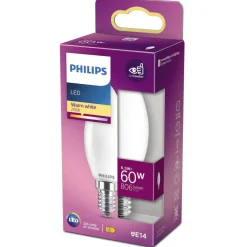 Led ^ Philips LED PÆRE KERTE E14 7W