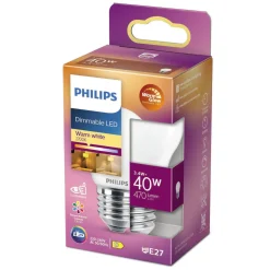 Led ^ Philips LED PÆRE KRONE E27 3W