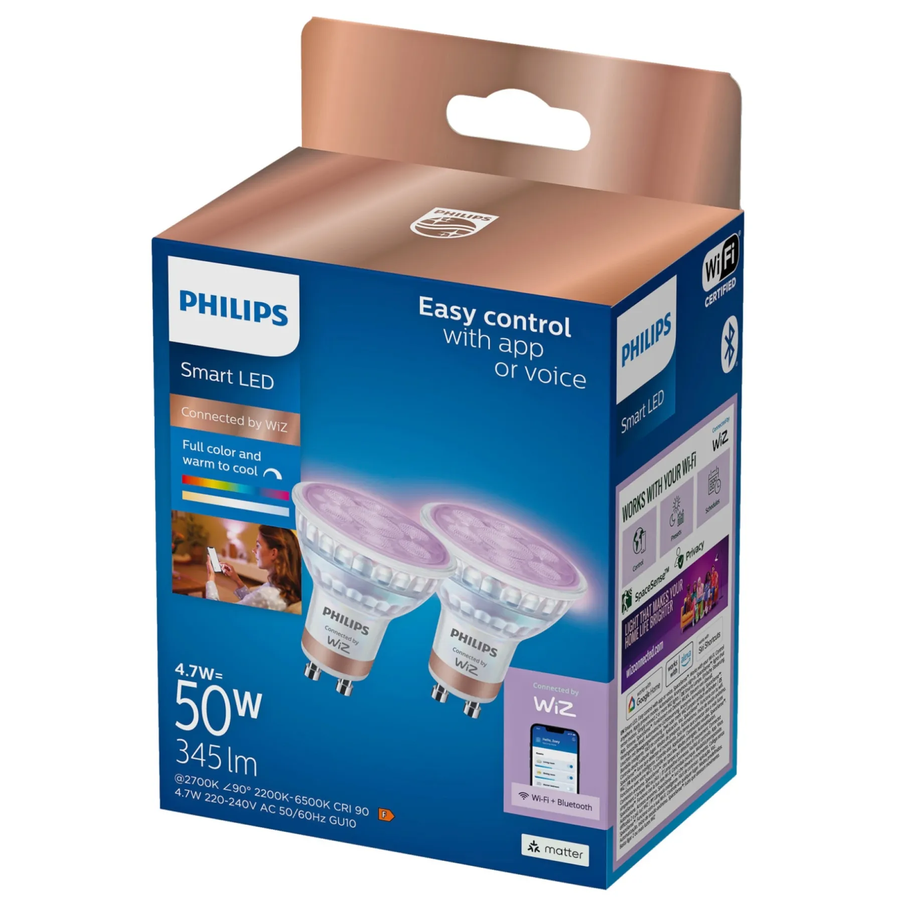 Led ^ Philips LED PÆRE SPOT GU10 4,2W