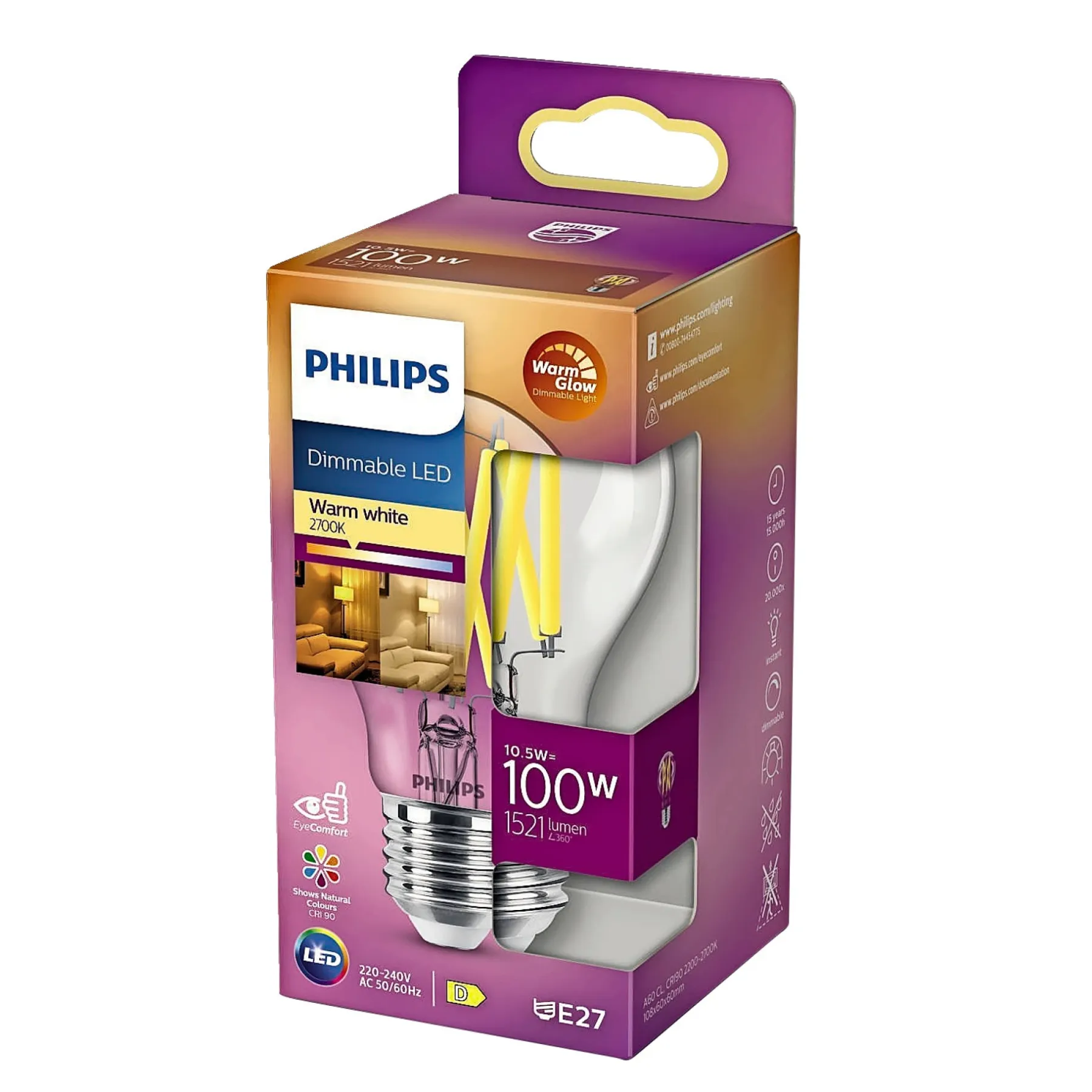 Led ^ Philips LED PÆRE STANDARD E27 11W